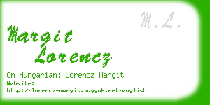 margit lorencz business card